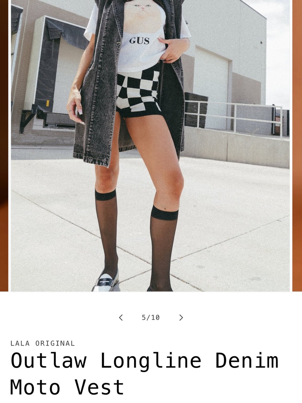 DIL Outlaw Longline Denim Moto Vest
